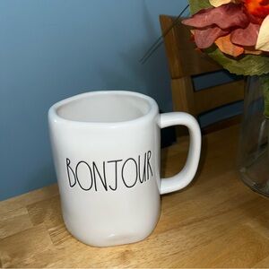 Rae Dunn Cream Bonjour Mug